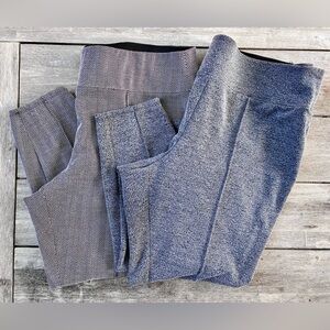 2 Pair Nine West Ponte Knit Leggings 2X Short